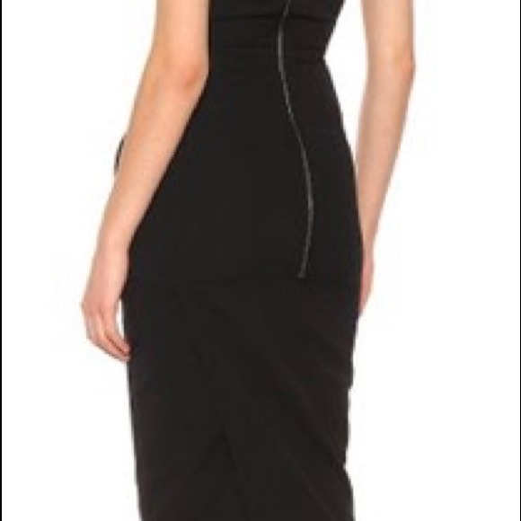 New w Tag Rick Owens Black Grosgrain Dress Size 40 - Picture 3 of 7